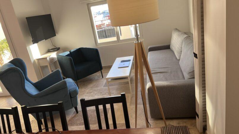 salon tv avec convertible